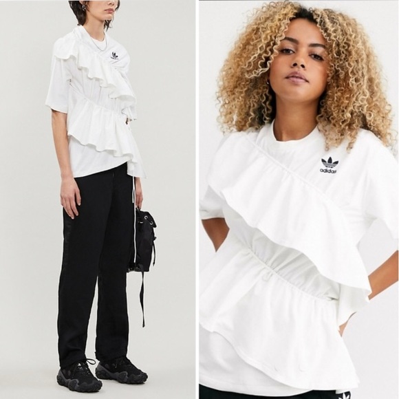 Adidas j koo ruffled tee shirt NWT - Picture 6 of 14